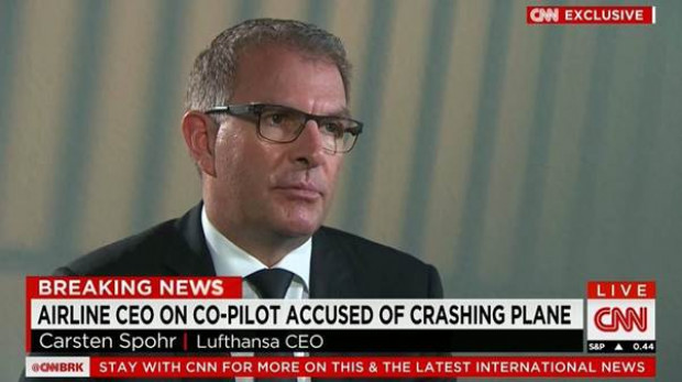 Lufthansa-Chef Carsten Spohr: Sicherheitssystem hat psychischen Zustand des Germanwings-Co-Piloten nicht erkannt