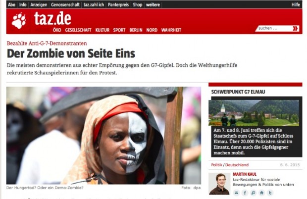 G7-Gipfel: Schauspieler als Demonstrationsdarsteller