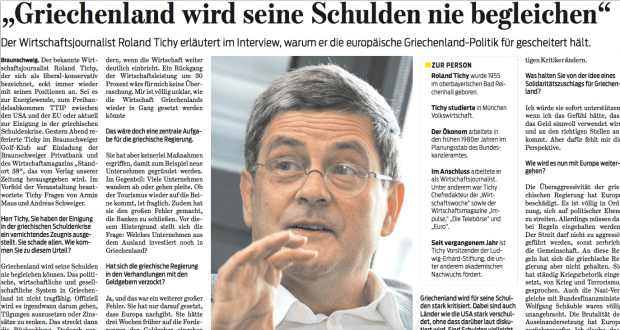 „Griechenland wird seine Schulden nie begleichen“