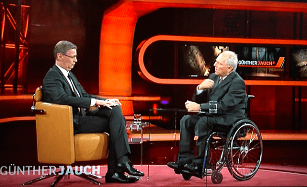 Jauch und Schäuble: Gegenseitiges Abschiednehmen