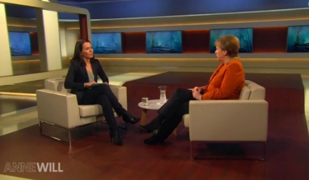 Merkel: Hier sitze ich bei Anne. Will – und kann nicht anders