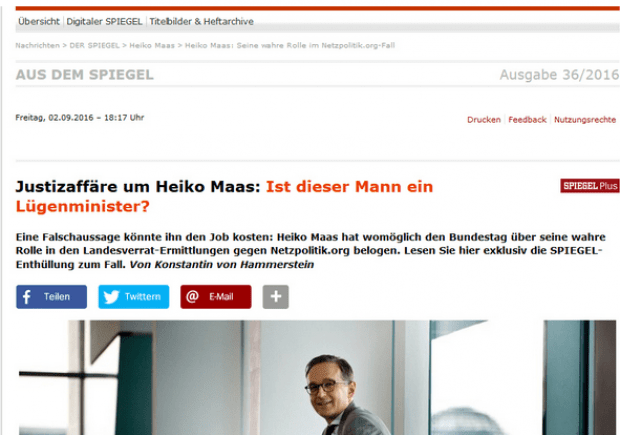 „Justizaffäre um Heiko Maas: Ist dieser Mann ein Lügenminister?“