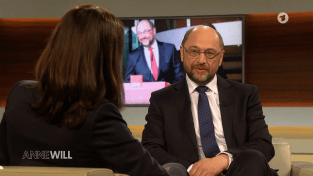 Anne Will – Eine Stunde Schulz. Glatt mit Akzent