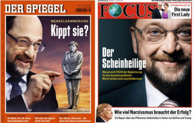 DER SPIEGEL: Merkeldämmerung. Kippt sie? FOCUS: „Der Scheinheilige“
