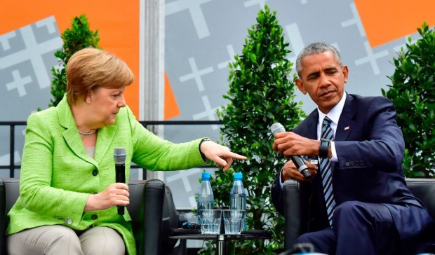 Kirchentag mit Barack Obama und Angela Merkel vor dem Brandenburger Tor