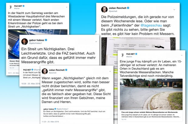 Messerangriffe: Gibts gar nicht, bitte gehen Sie weiter