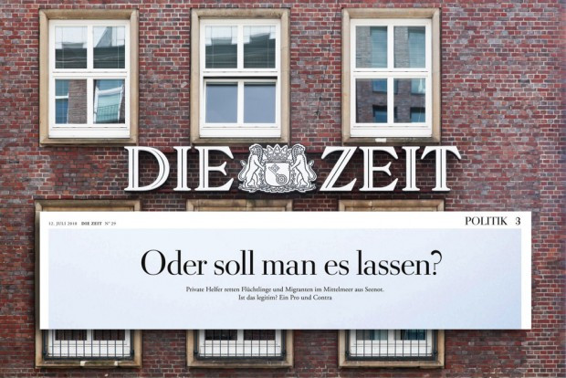Die ZEIT – Im Proteststurm nach Pro & Contra zur privaten Seenotrettung