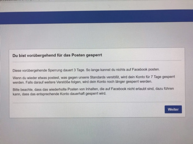 Lange gesperrt facebook vorübergehend wie VIDEO: Facebook
