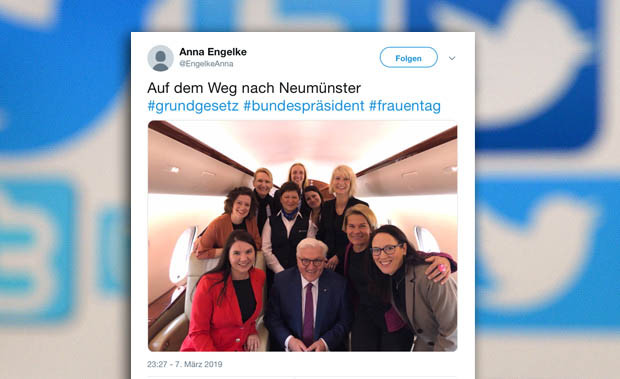 Steinmeier besucht #FridaysForFuture in Neumünster – per Flieger?