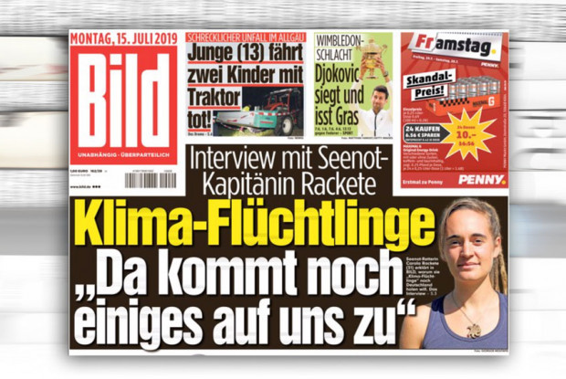Picknick versus Journalismus: BILD mit Carola Rackete auf der grünen Wiese
