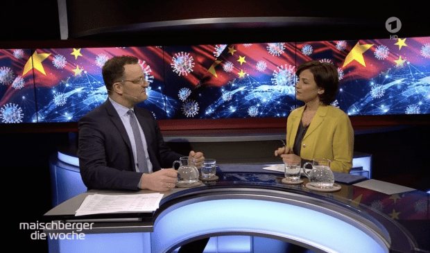 Maischberger in Zeiten von Corona: Jens Spahn ohne Mundschutz