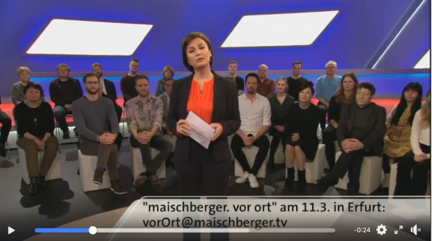 Bei Maischberger soll in Erfurt der Bürger Druck ablassen dürfen