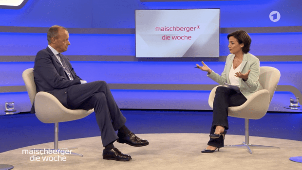 Bei Maischberger: Friedrich Merz ohne Glaskugel und Katja Riemann mit nichts