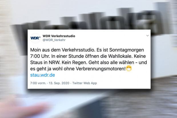 Verkehrsstudio des WDR ruft zur Wahl der Grünen auf