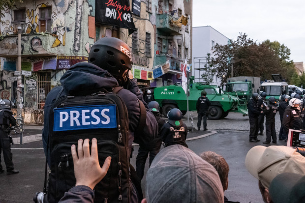 So verlief die Räumung des besetzten Hauses in der Liebigstraße 34