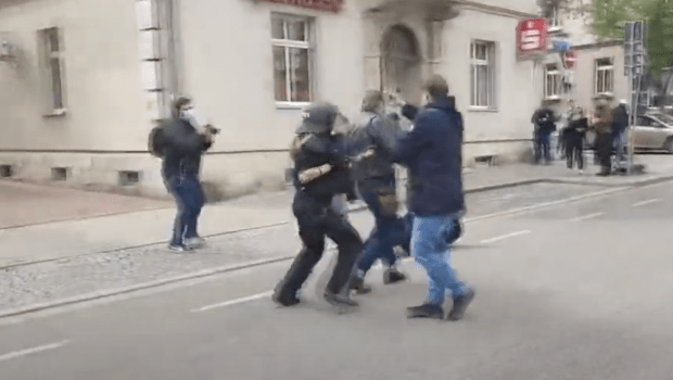 In welcher Rolle war der DJV-Geschäftsführer auf der Weimarer Demo?