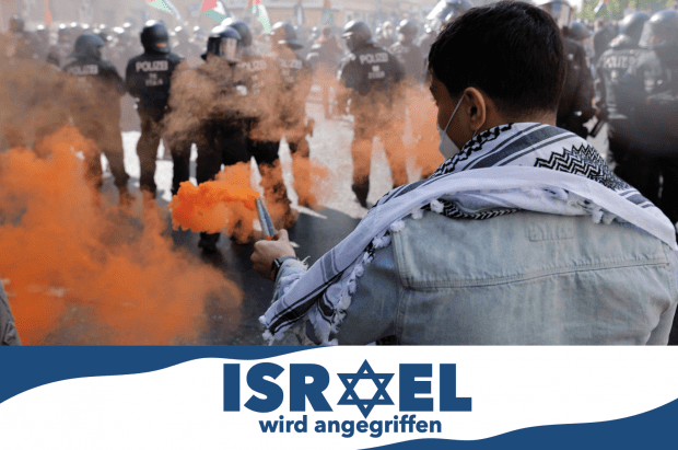 Wenige Hundert demonstrieren gegen Antisemitismus, Tausende für die Vernichtung Israels