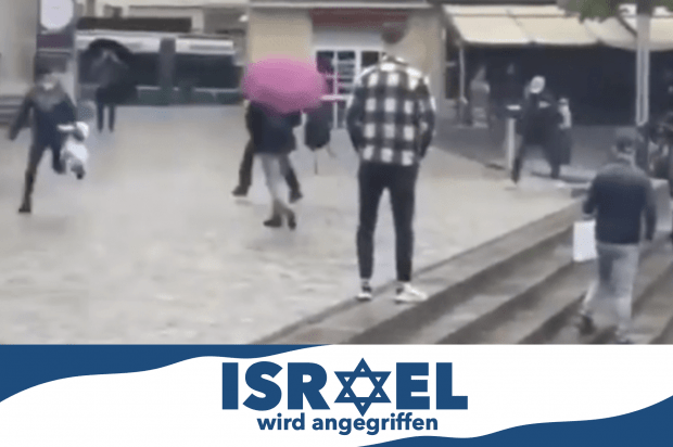 Basel: Mob jagt junge Frau durch die Straßen – weil sie eine Israelflagge hochhielt