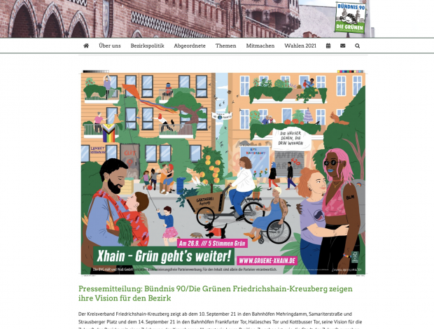 Kreuzberger Plakatkampagne: So stellen sich die Grünen die Zukunft vor