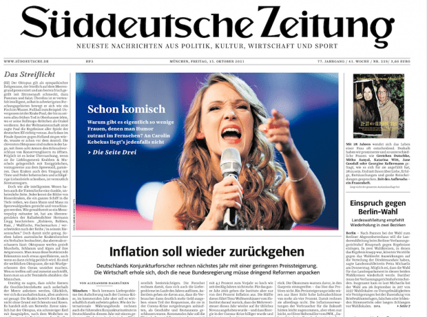 Die Süddeutsche Zeitung weiß, was die Inflation tun soll