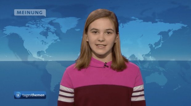ARD lässt 12-Jährige Tagesthemen-Kommentar sprechen – für umstrittene „Kinderrechte“ im Grundgesetz