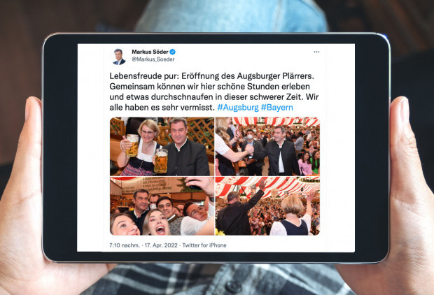 Markus Söder badet in der Menge – trotz Corona-Infektion