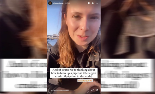 Schlechter Scherz: Luisa Neubauer will Pipeline „in die Luft jagen“