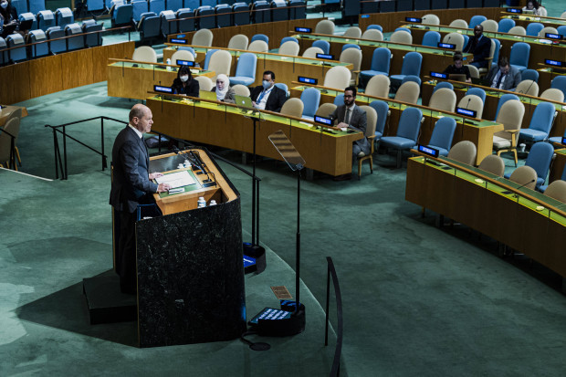 Scholz vor der UN: harte Worte gegen Russland als Ersatz für nicht gelieferte Panzer 