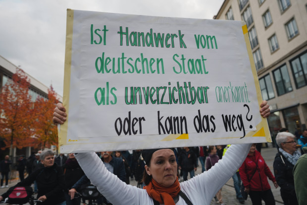 Handwerk in Gefahr: Tausende demonstrieren in Dresden