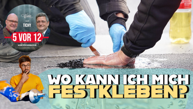 Wo kann ich mich festkleben?