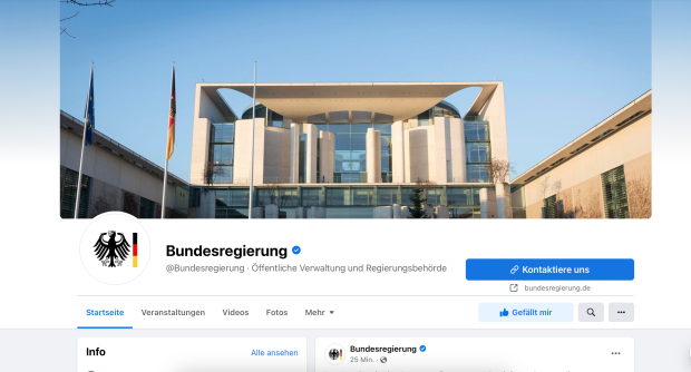 Bundesregierung darf „Facebook Fanpage“ nicht betreiben