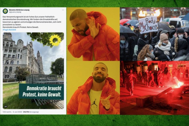 Grüne: „Demokratie braucht Protest“ – aber nur dann, wenn er ihnen passt