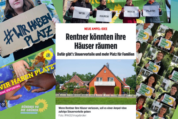 Idee der Grünen: Rentner sollen Häuser für junge Familien räumen