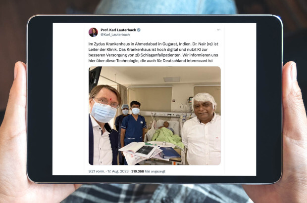 Lauterbach macht sich auch in Indien lächerlich