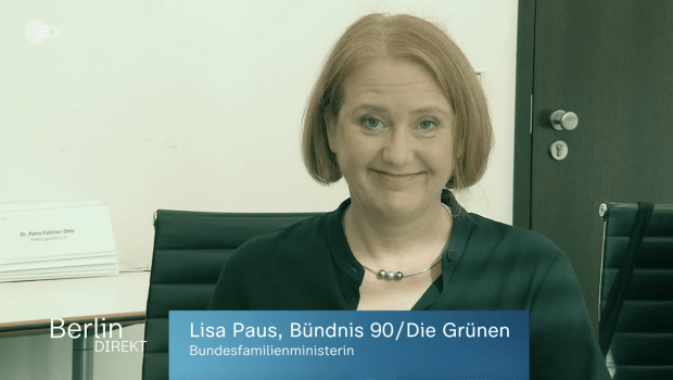 ZDF „Berlin direkt“ entlarvt grüne Familienministerin Paus