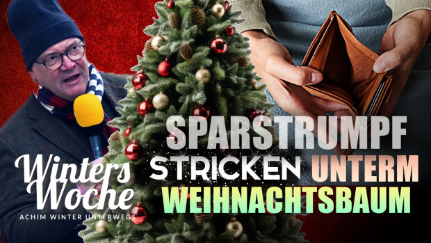 Sparstrumpfstricken unterm Weihnachtsbaum