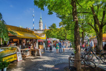 Der Viktualienmarkt: Münchner Schickeria