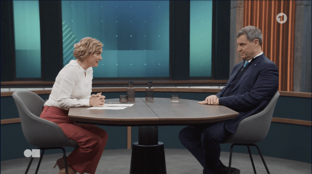 Bei Caren Miosga wird die Grüne zum Opfer und Söder zum Sündenbock