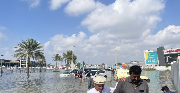 Wassermassen und Überschwemmungen in Dubai