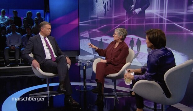 Haßelmann bei Maischberger: Feuer frei aufs Mittelohr!