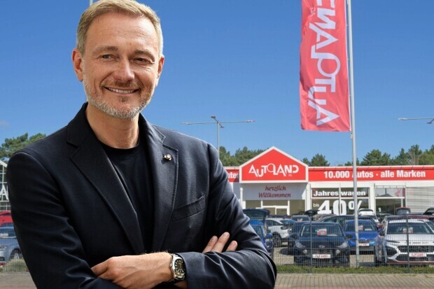 Christian Lindner setzt sich bei Autoland ans Steuer