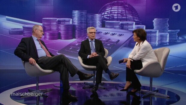 Rentnertalk bei Maischberger: Steinbrück und de Maizière erklären die Welt