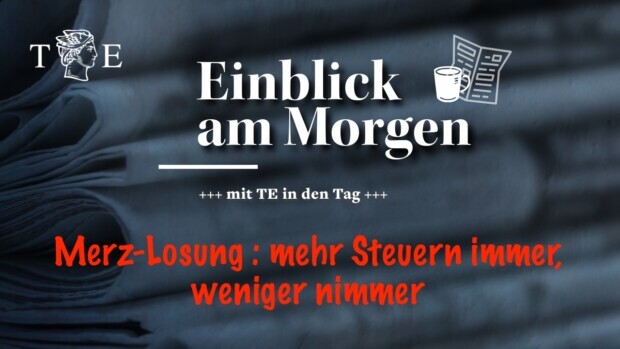 Merz-Losung: mehr Steuern immer, weniger nimmer