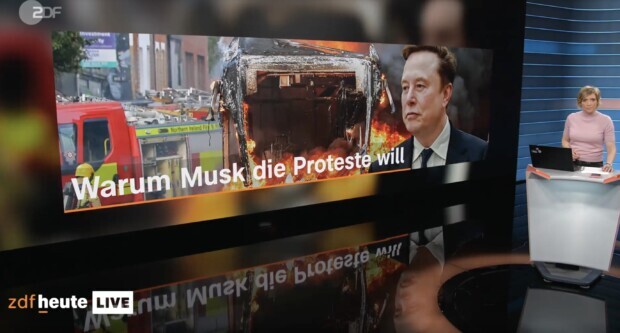 Wie das ZDF Belfast „einordnet“: Angeblich befeuerte Elon Musk die Ausschreitungen