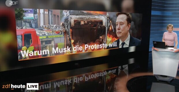 Wie das ZDF Belfast „einordnet“: Angeblich befeuerte Elon Musk die Ausschreitungen