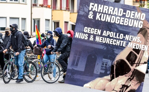 Mit dem Rad gegen „Rechts“: Linke Agitation gegen Apollo News
