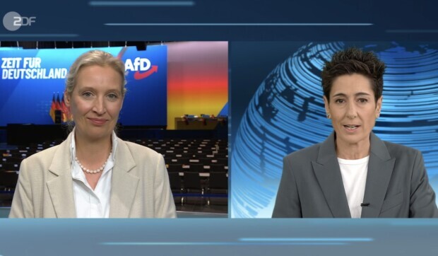 Tribunal statt Interview: Dunja Hayali gegen Alice Weidel