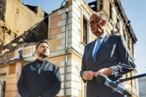 Wolodymyr Selenskyj und Friedrich Merz in Kiew.